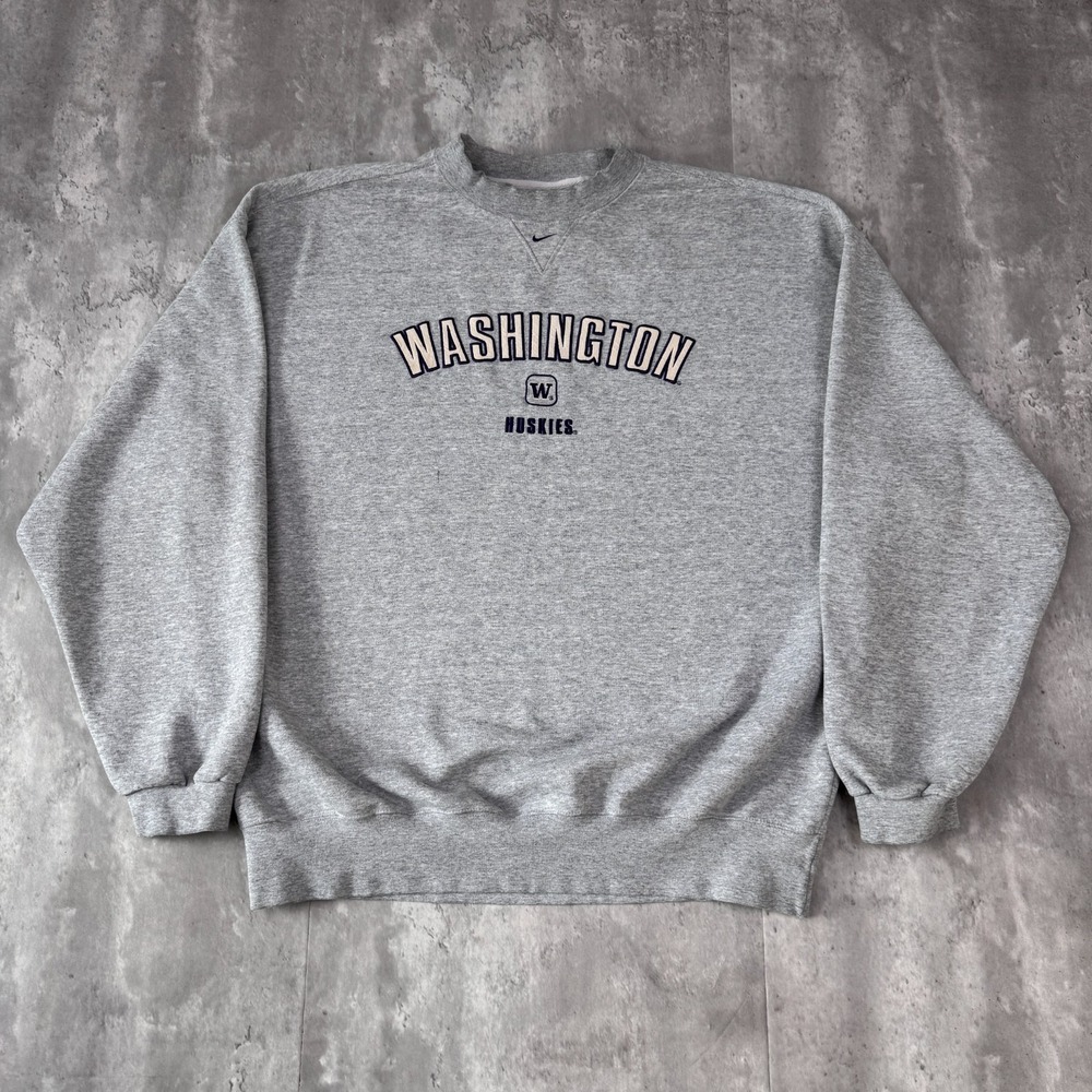 Vintage Washington Huskies Sweatshirt Mens XL Center Swoosh Nike NCAA Logo Y2K